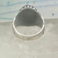Tribal face ring geometric mask size 10 sterling silver women men