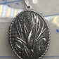 Vintage Large Marshes Floral Photo Locket Pendant