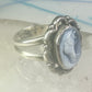Horse face ring shell cowgirl size 7.75 sterling silver women signed QT