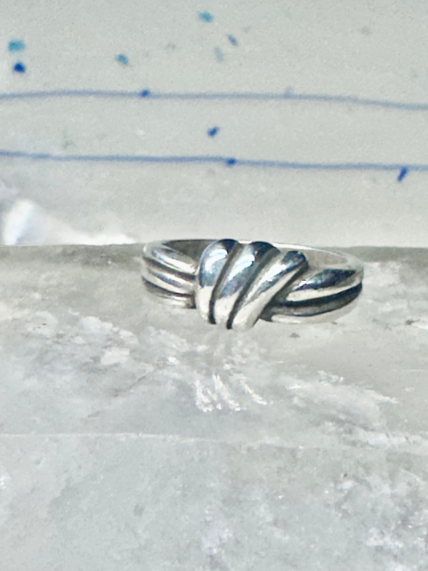 Knot ring Love Band band Size 7 vintage sterling silver women girls