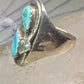 Navajo ring snake ring turquoise size 10.25 sterling silver women men