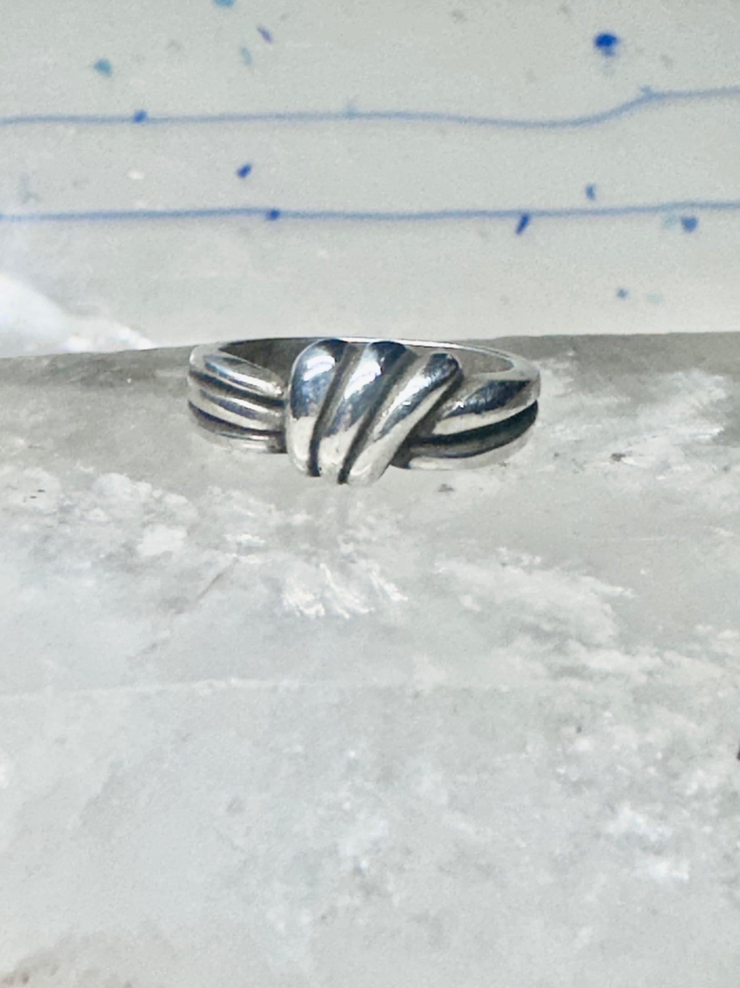 Knot ring Love Band band Size 7 vintage sterling silver women girls