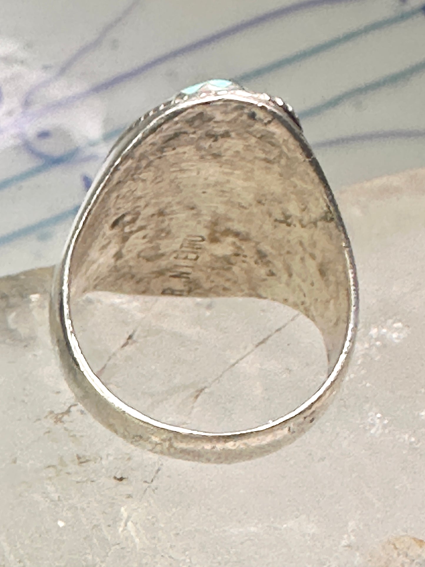 Navajo ring snake ring turquoise size 10.25 sterling silver women men