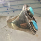 Navajo ring snake ring turquoise size 10.25 sterling silver women men