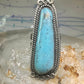 Long Navajo ring Turquoise rope design band size 7.5 sterling silver women