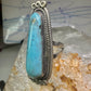 Long Navajo ring Turquoise rope design band size 7.5 sterling silver women