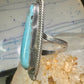 Long Navajo ring Turquoise rope design band size 7.5 sterling silver women