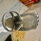 Long Navajo ring Turquoise rope design band size 7.5 sterling silver women