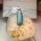 Long Navajo ring Turquoise rope design band size 7.5 sterling silver women