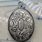 Vintage Large Rose Floral Photo Locket Pendant