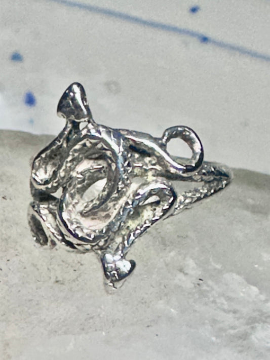 Snake ring snakes band southwest Size 6.50 band sterling silver women