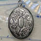 Vintage Large Rose Floral Photo Locket Pendant