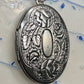 Vintage Large Rose Floral Photo Locket Pendant