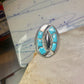 Navajo ring hummingbird turquoise mop onyx ring size 11 sterling silver women men