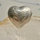 Vintage Sterling Silver Engraved Heart Locket Secret Compartment Poison Ring Size 3.75 925