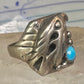 Navajo ring eagle band turquoise size 11 sterling silver women men