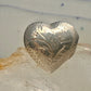Vintage Sterling Silver Engraved Heart Locket Secret Compartment Poison Ring Size 3.75 925