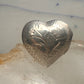 Vintage Sterling Silver Engraved Heart Locket Secret Compartment Poison Ring Size 3.75 925