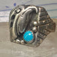 Navajo ring eagle band turquoise size 11 sterling silver women men