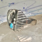 Navajo ring eagle band turquoise size 11 sterling silver women men