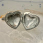 Vintage Sterling Silver Engraved Heart Locket Secret Compartment Poison Ring Size 3.75 925