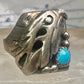 Navajo ring eagle band turquoise size 11 sterling silver women men