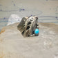 Navajo ring eagle band turquoise size 11 sterling silver women men