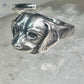 Vintage dog ring puppy band size 7.50 sterling silver women girls