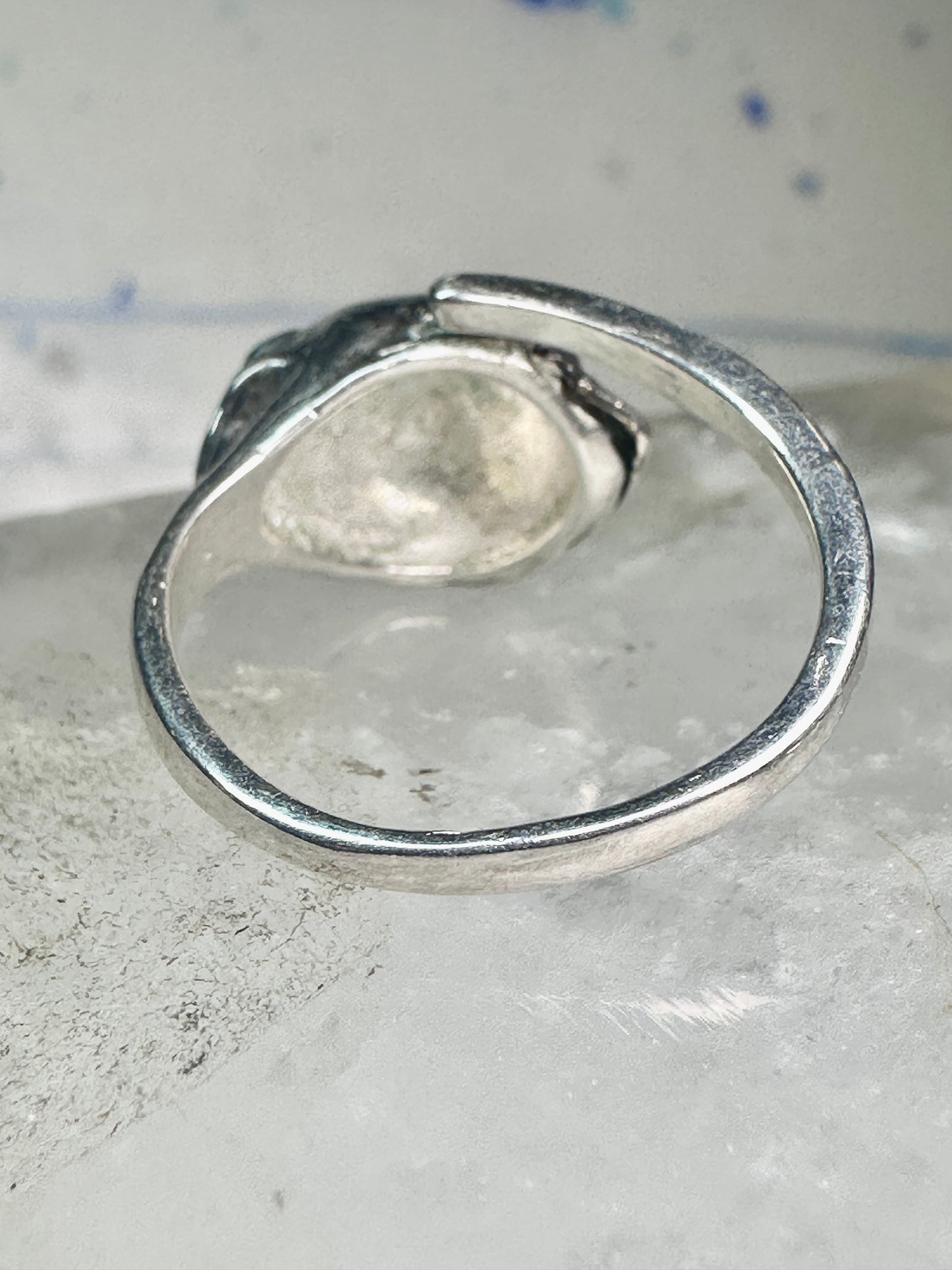 Vintage dog ring puppy band size 7.50 sterling silver women girls