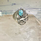 Navajo ring eagle wings band turquoise size 11.50 sterling silver women men