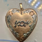 intage Floral MOM Photo Heart Love Valentine Locket flower Pendant 1/20 14KGF