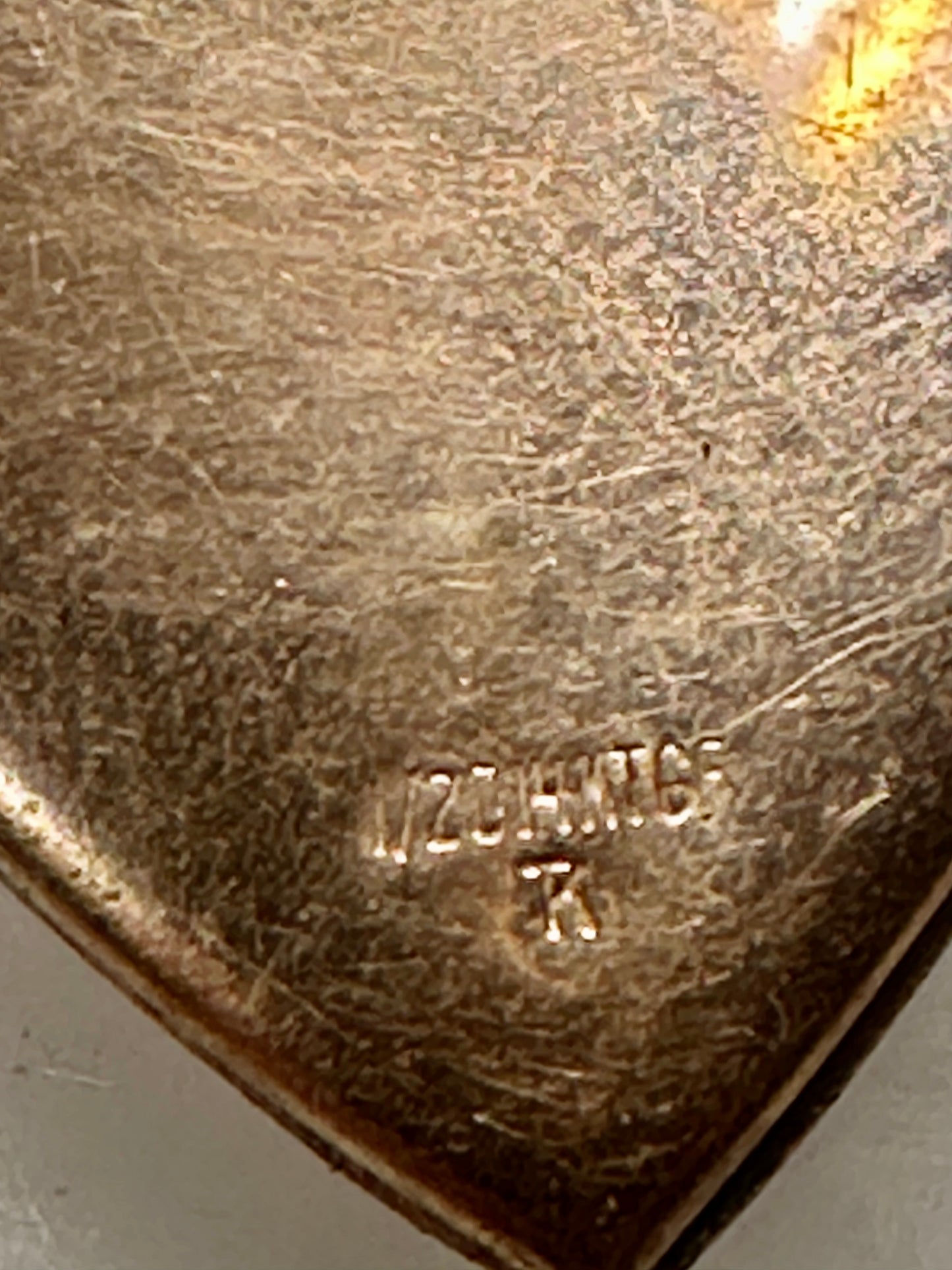 intage Floral MOM Photo Heart Love Valentine Locket flower Pendant 1/20 14KGF