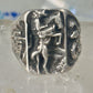 Cowboy ring Bronco Horse cactus snake band southwest size 10.50 sterling silver men
