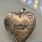 intage Floral MOM Photo Heart Love Valentine Locket flower Pendant 1/20 14KGF