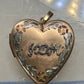 intage Floral MOM Photo Heart Love Valentine Locket flower Pendant 1/20 14KGF