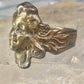 Lady face ring art deco Italy pinky turquoise size 3 silver signed 800 women