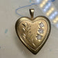 Vintage Floral Photo Heart Love Valentine Locket flower Pendant 1/20 14KGF