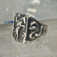 Cowboy ring Bronco Horse cactus snake band southwest size 10.50 sterling silver men