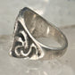 Cowboy ring Bronco Horse cactus snake band southwest size 10.50 sterling silver men