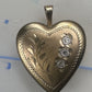 Vintage Floral Photo Heart Love Valentine Locket flower Pendant 1/20 14KGF