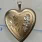 Vintage Floral Photo Heart Love Valentine Locket flower Pendant 1/20 14KGF