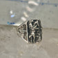 Cowboy ring Bronco Horse cactus snake band southwest size 10.50 sterling silver men