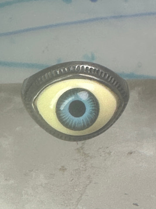 Vintage Eye Ball ring eyeball band size 6.25 sterling silver women