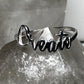 Create Ring size 7.50 Word Band sterling silver women girls