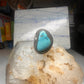 Vintage Sterling Silver Heavy Navajo Turquoise Poison Locket Box Ring Size 6 925