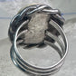 Vintage Lace Agate Ring southwest size 7 sterling silver women girls