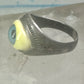 Vintage Eye Ball ring eyeball band size 6.25 sterling silver women