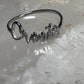 Create Ring size 7.50 Word Band sterling silver women girls