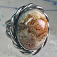 Vintage Lace Agate Ring southwest size 7 sterling silver women girls