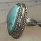 Vintage Sterling Silver Heavy Navajo Turquoise Poison Locket Box Ring Size 6 925